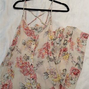 Billabong Floral Maxi Dress in Cream, Pink, Yellow